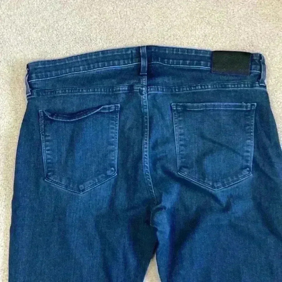 Paige federal high rise blue jeans in size 38 - Picture 4 of 8
